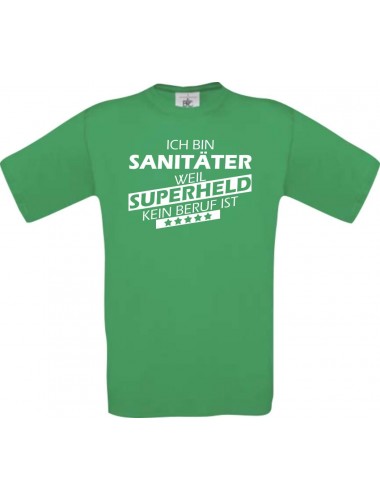 Männer-Shirt Ich bin Sanitäter, weil Superheld kein Beruf ist, kelly, Größe L