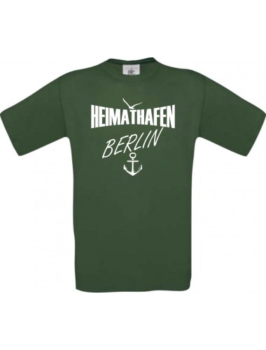 Männer-Shirt Heimathafen Berlin  kult, grün, Größe L