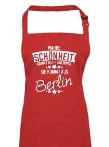 Kochschürze Wahre Schönheit kommt aus Berlin, rot