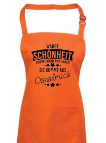 Kochschürze Wahre Schönheit kommt aus Osnabrück, orange