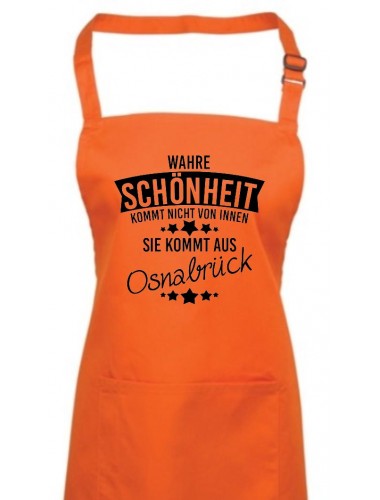 Kochschürze Wahre Schönheit kommt aus Osnabrück, orange