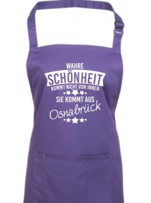 Kochschürze Wahre Schönheit kommt aus Osnabrück, purple