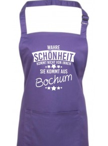 Kochschürze Wahre Schönheit kommt aus Bochum, purple