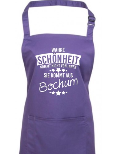 Kochschürze Wahre Schönheit kommt aus Bochum, purple