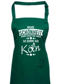 Kochschürze Wahre Schönheit kommt aus Köln, bottlegreen