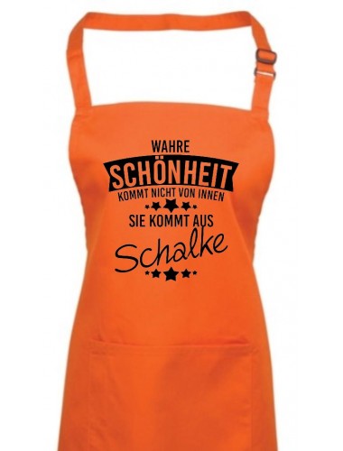 Kochschürze Wahre Schönheit kommt aus Schalke, orange