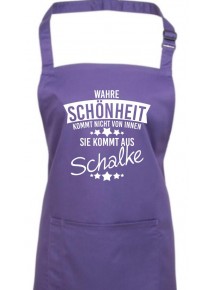 Kochschürze Wahre Schönheit kommt aus Schalke, purple
