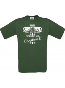 Unisex T-Shirt Wahre Schönheit kommt aus Osnabrück, grün, L