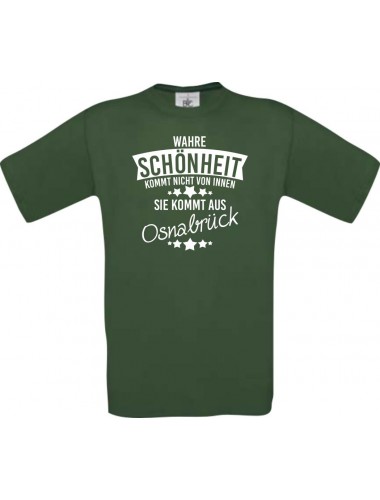 Unisex T-Shirt Wahre Schönheit kommt aus Osnabrück, grün, L