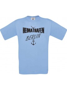 Männer-Shirt Heimathafen Berlin  kult, hellblau, Größe L