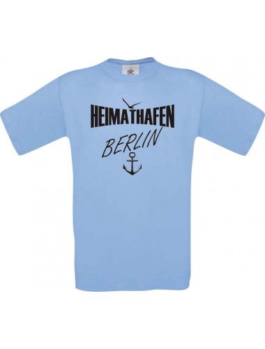 Männer-Shirt Heimathafen Berlin  kult, hellblau, Größe L