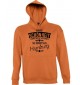 Kapuzen Sweatshirt Wahre Schönheit kommt aus Hamburg, orange, L