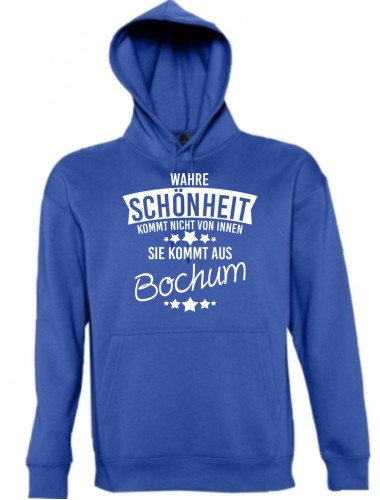 Kapuzen Sweatshirt Wahre Schönheit kommt aus Bochum