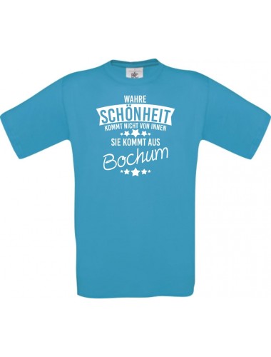 Kinder-Shirt Wahre Schönheit kommt aus Bochum, Farbe atoll, 104