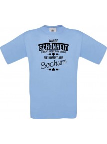 Kinder-Shirt Wahre Schönheit kommt aus Bochum, Farbe hellblau, 104