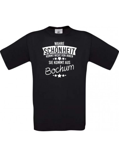 Kinder-Shirt Wahre Schönheit kommt aus Bochum, Farbe schwarz, 104