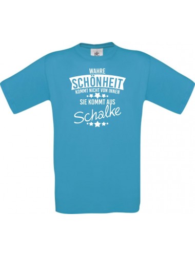 Kinder-Shirt Wahre Schönheit kommt aus Schalke, Farbe atoll, 104