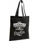 Shopping Bag Organic Zen, Shopper Wahre Schönheit kommt aus Berlin, schwarz