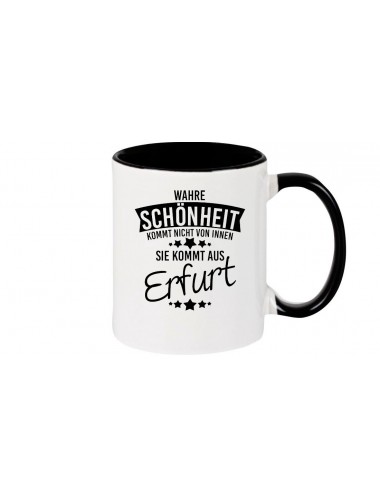 Kaffeepott, Wahre Schönheit kommt aus Erfurt, schwarz