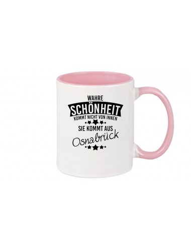 Kaffeepott, Wahre Schönheit kommt aus Osnabrück, rosa