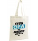 Shopping Bag Organic Zen, Shopper Ich bin Opa weil Superheld keine Option ist, natur