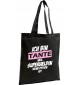 Shopping Bag Organic Zen, Shopper Ich bin Tante weil Superheldin keine Option ist, schwarz