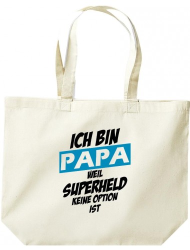 große Einkaufstasche, Ich bin Papa weil Superheld keine Option ist, natur