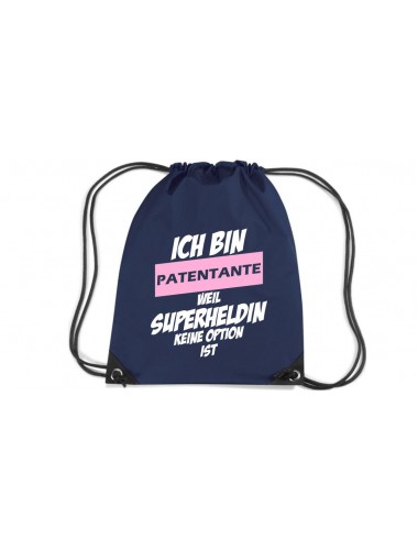 Premium Gymsack Ich bin Patentante weil Superheldin keine Option ist