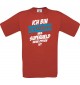 Unisex T-Shirt Ich bin Cousin weil Superheld keine Option ist, rot, L