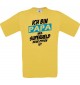 Unisex T-Shirt Ich bin Papa weil Superheld keine Option ist, gelb, L