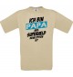 Unisex T-Shirt Ich bin Papa weil Superheld keine Option ist, khaki, L