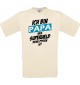 Unisex T-Shirt Ich bin Papa weil Superheld keine Option ist, natur, L