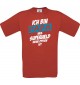 Unisex T-Shirt Ich bin Papa weil Superheld keine Option ist, rot, L
