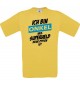 Unisex T-Shirt Ich bin Onkel weil Superheld keine Option ist, gelb, L