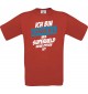Unisex T-Shirt Ich bin Onkel weil Superheld keine Option ist, rot, L