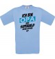 Unisex T-Shirt Ich bin Opa weil Superheld keine Option ist, hellblau, L