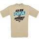 Unisex T-Shirt Ich bin Opa weil Superheld keine Option ist, khaki, L
