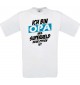 Unisex T-Shirt Ich bin Opa weil Superheld keine Option ist, weiss, L