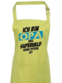 Kochschürze Ich bin Opa weil Superheld keine Option ist, lime