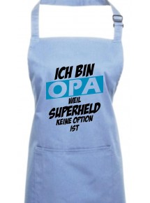 Kochschürze Ich bin Opa weil Superheld keine Option ist, midblue