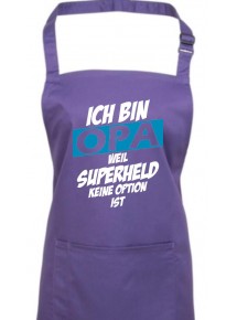 Kochschürze Ich bin Opa weil Superheld keine Option ist, purple