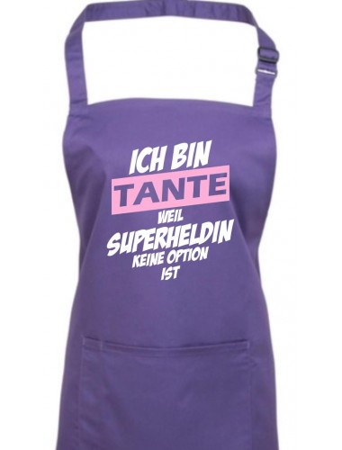 Kochschürze Ich bin Tante weil Superheldin keine Option ist, purple