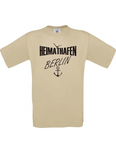 Männer-Shirt Heimathafen Berlin  kult, khaki, Größe L