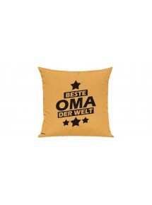 Sofa Kissen Beste Oma der Welt, Farbe gelb