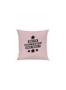 Sofa Kissen Beste Schwester der Welt, Farbe rosa