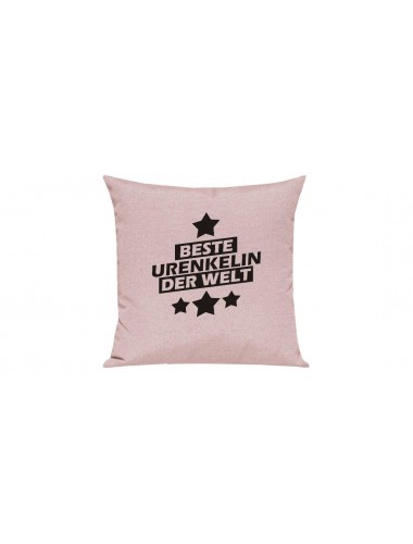 Sofa Kissen Beste Urenkelin der Welt, Farbe rosa