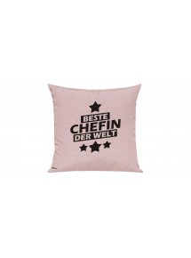 Sofa Kissen Beste Chefin der Welt, Farbe rosa