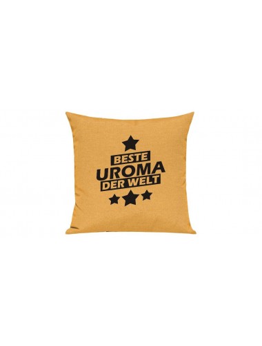 Sofa Kissen Beste Uroma der Welt, Farbe gelb