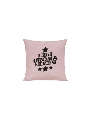 Sofa Kissen Beste Uroma der Welt, Farbe rosa