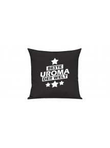 Sofa Kissen Beste Uroma der Welt, Farbe schwarz